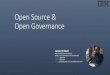 Open Source, Open Governance and Your Developers