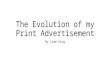 The evolution of my print advertisement