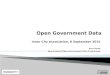 Open Government Data - Inner City Association, Wellington