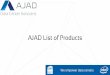 Ajad list of products
