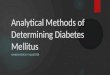 Analytical methods of determining diabetes mellitus