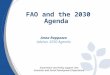 Building a common vision for sustainable food and agriculture – in the context of FAO’s strategic framework