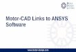 Motor-CAD links to ANSYS