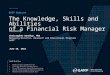 The Knowledge, Skills and Abilities of a Financial Risk Manager