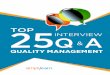 Top 25 interview questions quality management