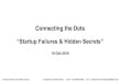 Startup Failures & Hidden Secrets - By Balakumar Ravichandran - 10Oct2016