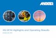 Anixter 3Q 2016 Highlights and Operating Results