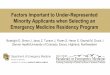 Factors Important to Under-Represented Minority Applicants when Selecting an Emergency Medicine Residency Program