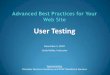 User testing presentation