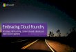 Coding in the open CF - Cloud Foundry on Azure