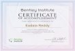 Certificate - Bentley IIT Bombay