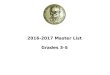 2016 - 2017 William Allen White Master Lists