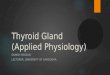 Thyroid gland (applied physiology)