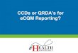 CCDs or QRDAs for eCQM Reporting