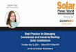 Best Practices for Managing Commercial and Industrial Rooftop Solar Installations