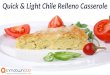 Quick light chile relleno casserole recipe