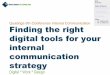 Finding the right digital tools for your internal communication strategy