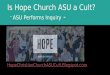 Hope Church Arizona State University Cult Inquiry
