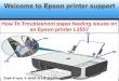 How to troubleshoot paper feeding issues on an epson printer l355