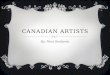 Nina's Canadian artists project