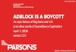 Adblock is a boycott: The failure of Big Data to see it coming. Version 2.0. Big Data + UX Meetup