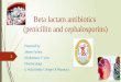 Beta lactam antibiotics (penicillins and cephalosporins)