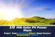 Project Proposal on 10 MW Solar PV Power Plant