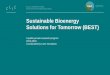 Sustainable Bioenergy Solutions for Tomorrow (BEST)