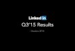 LinkedIn Q3 2015 Earnings Call