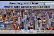 How to grow learning multi-site agile organizations