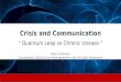 Crisis Management and Crisis Communication