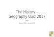 The BCQC History – Geography Quiz 2017 Finals