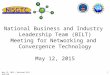 May 12, 2015 National BILT meeting1 National Business and Industry Leadership Team (BILT) Meeting for Networking and Convergence Technology May 12, 2015