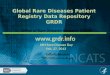 Global Rare Diseases Patient Registry Data Repository GRDR