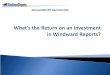 Windward significantly lowers the total cost of report generation  Savings gained from software will quickly offset initial costs  Total cost of ownership