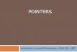 POINTERS Introduction to Systems Programming - COMP 1002, 1402