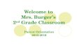 Welcome to Mrs. Burger’s 2 nd Grade Classroom Parent Orientation 2015-2016