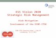 ESS Vision 2020 Strategic Risk Management Risk Mitigation Involvement of the DIME-ITDG DIME-ITDG Steering Group – item 07 Luxembourg, 18.11.2015