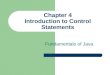 Chapter 4 Introduction to Control Statements Fundamentals of Java