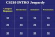 CS210 INTRO Jeopardy Compass Responses IntroductionsAttendancePresentations 10 20 30