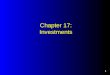 Chapter 17: Investments 1. 2 Investment in Marketable Equity Securities - Overview Equity investments represent ownership of another company’s outstanding