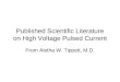Published Scientific Literature on High Voltage Pulsed Current