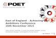 What’s working and what’s not? Children’s POET East of England – Achieving Our Ambitions Conference 26th November 2015 Claire Lazarus, Associate, In Control