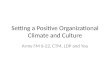 Setting a Positive Organizational Climate and Culture