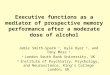 Executive functions as a mediator of prospective memory performance after a moderate dose of alcohol Jamie Smith-Spark a, Kyle Dyer b, and Tony Moss a