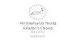 2011-2012 Grades 6-8 Pennsylvania Young Reader’s Choice