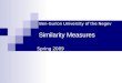 Similarity Measures Spring 2009 Ben-Gurion University of the Negev