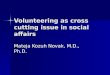 Volunteering as cross cutting issue in social affairs Mateja Kozuh Novak, M.D., Ph.D