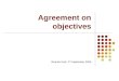 Agreement on objectives Ricarda Kroll, 2 nd September 2008