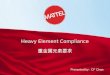 Heavy Element Compliance 重金属元素要求 Presented by : CF Chan